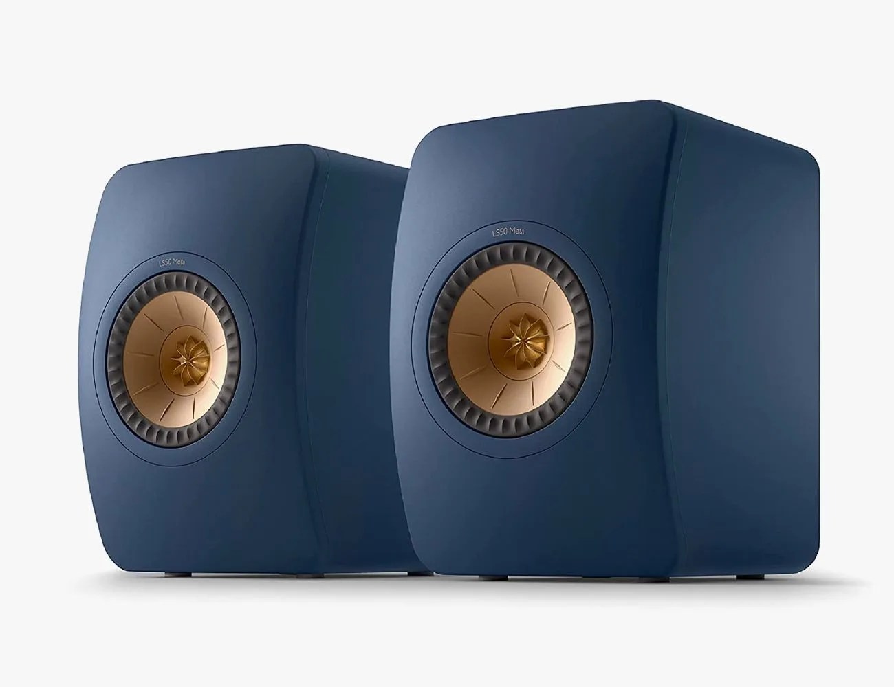 blue bookshelf speakers