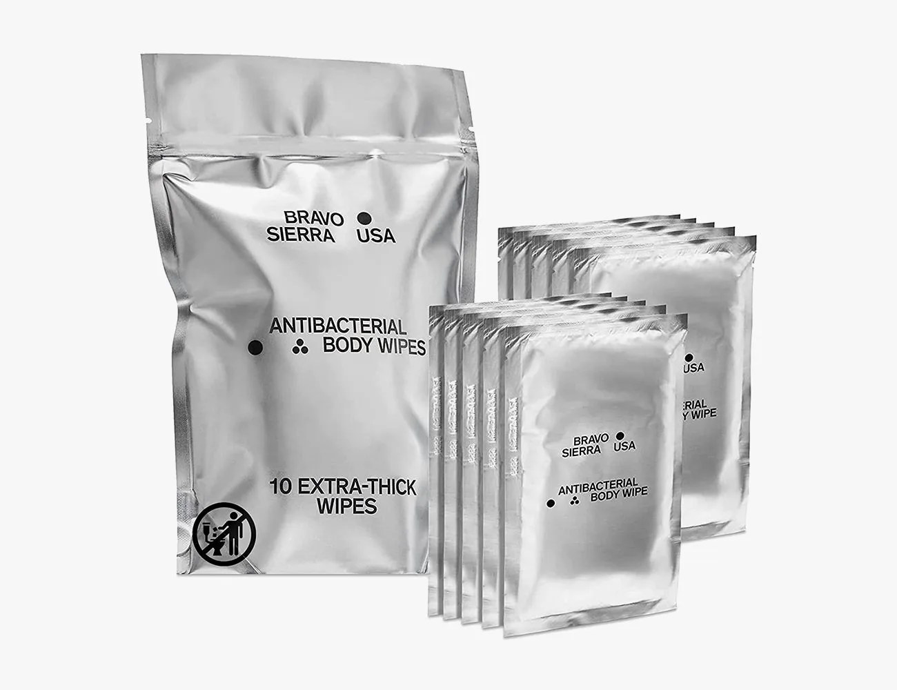 Bravo Sierra Antibacterial Body Wipes