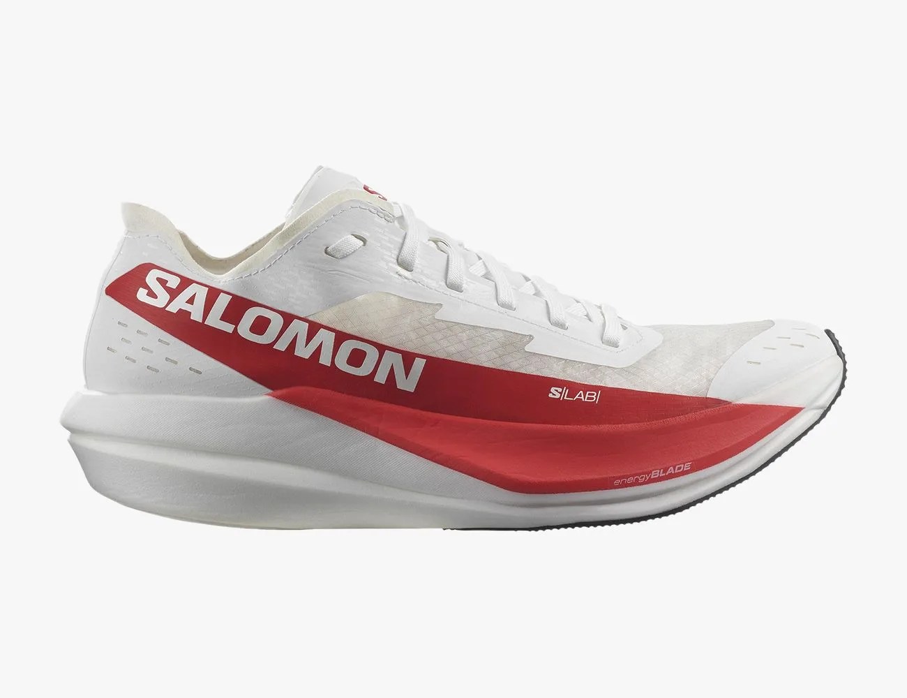 a red and white shoe