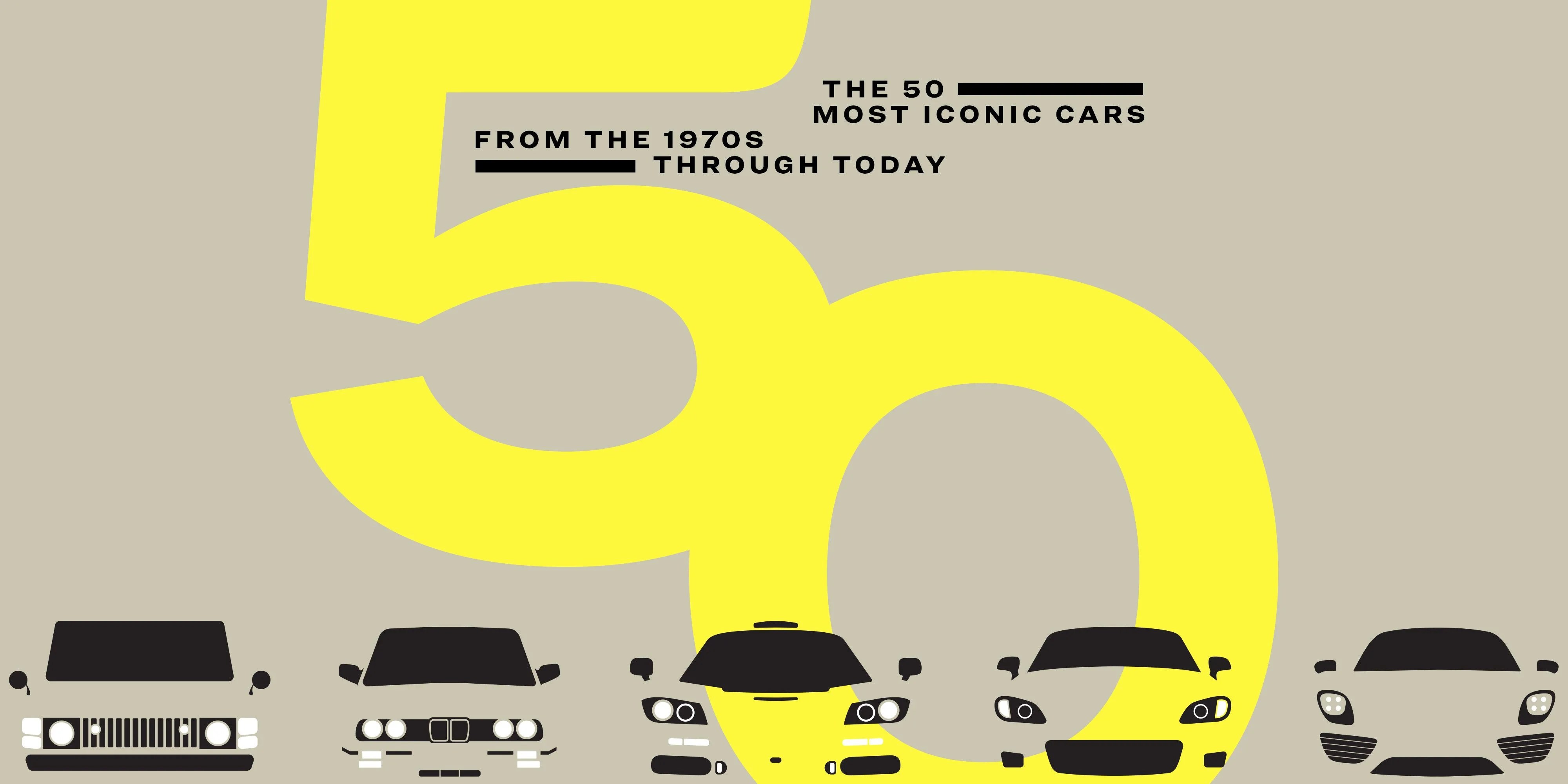 the 50 most iconic cars through the 1970s through today