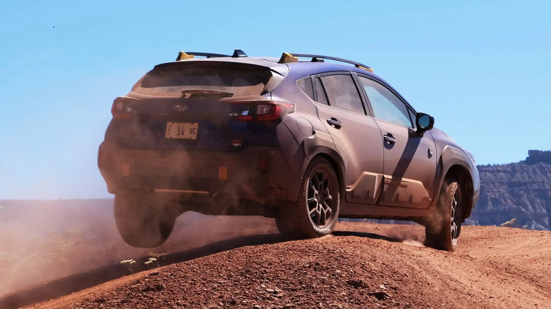 subaru driving off-road