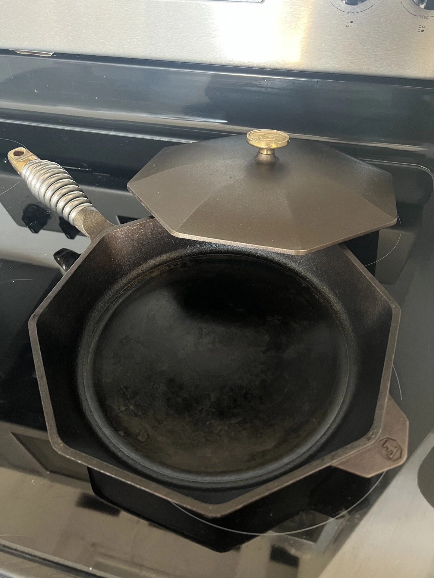 a pan on a stove