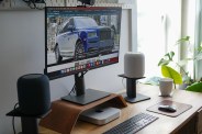 homepods on a desk