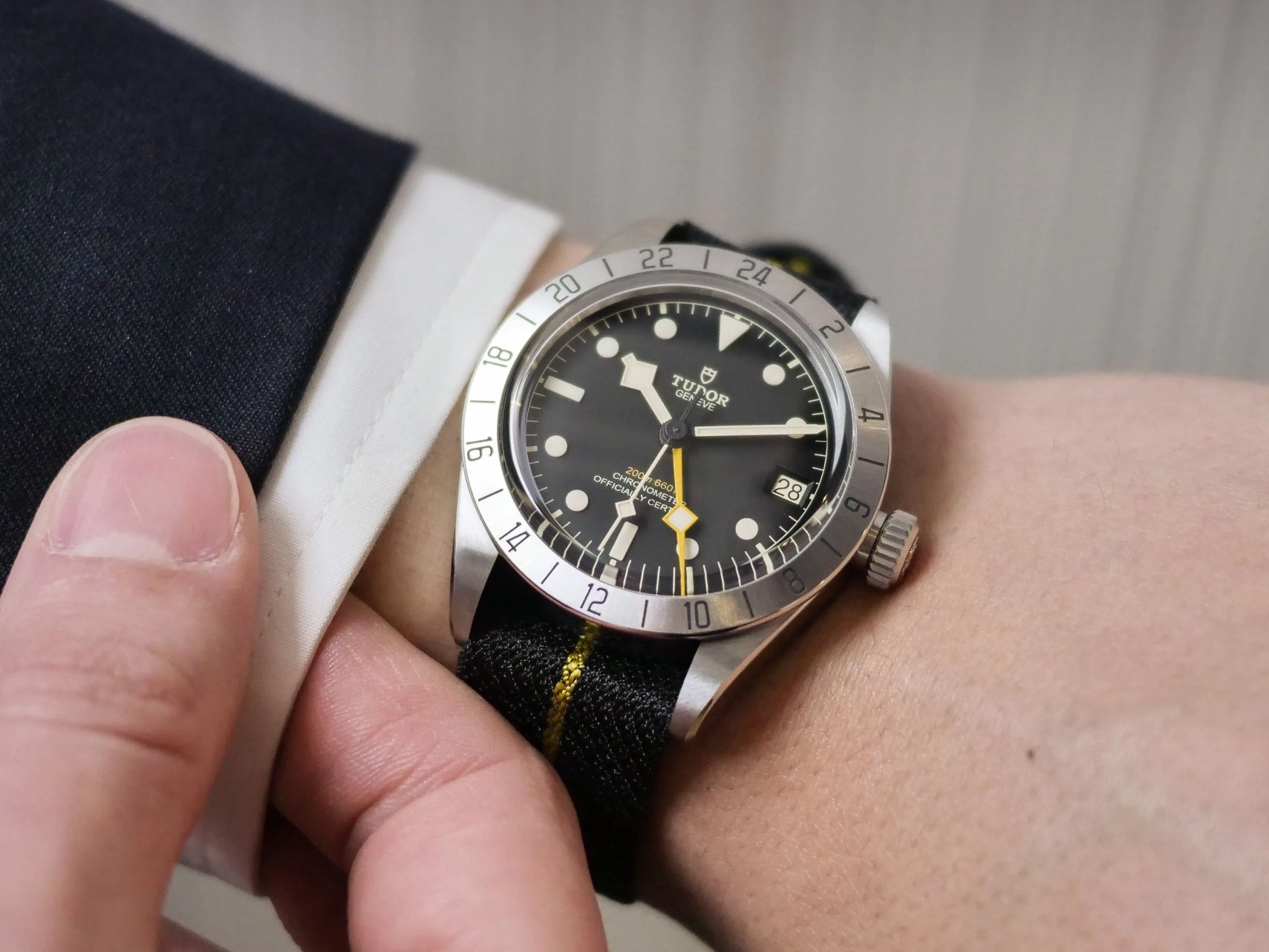 tudor watch on a wrist