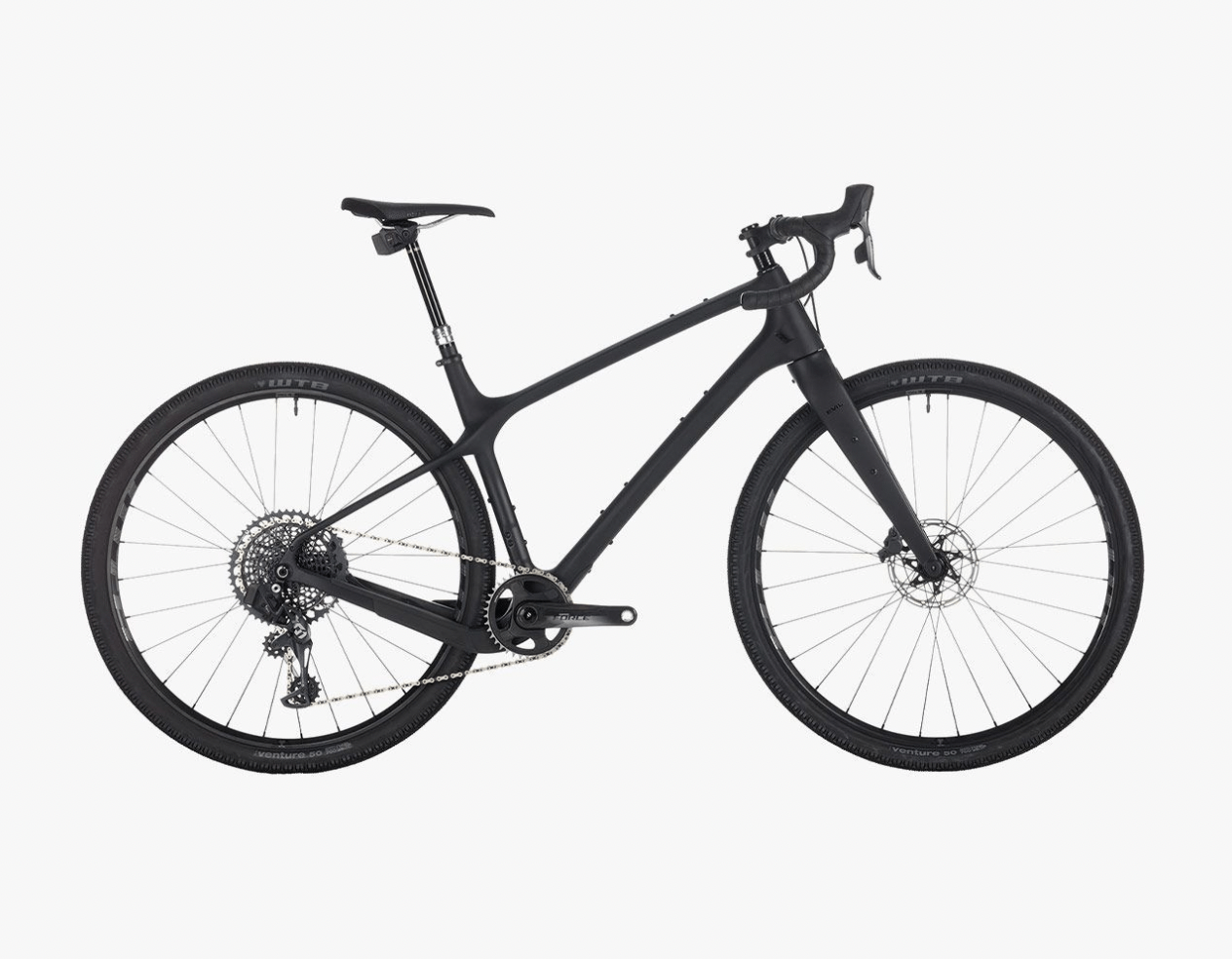 a black and white bicycle